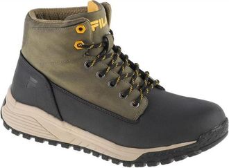 Fila Heren Lance XXI Leather Mid Cut Trainers (Zwart)