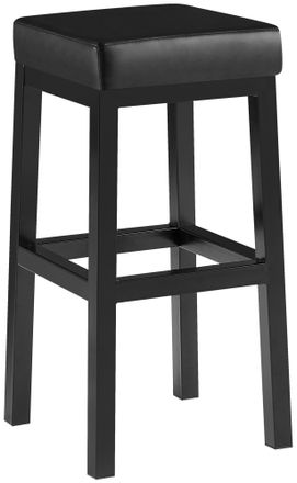 Clp Clp - Taburete De Bar Taylor Revestimiento De Polipiel Altura Del Asiento 78 Cm Estructura De Metal Negro Negro