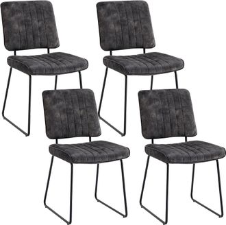 Byliving Kufenstuhl »Liam 4er-Set« (Set) 4 Stk.moderner Stuhl im praktischen 4er-Set mit Metallgestell