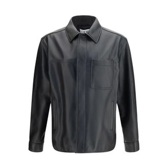 Loewe Shirts - male - Loewe - Leather Jackets - Black - L - Jackets