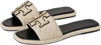 Tory Burch Double T Sport Slide Womens Shoes Grain/Perfect Black : 10.5 M, Leather