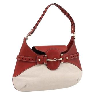 Gucci Pre-owned Vintage Schoudertas - Dames - Vintage Schoudertas - Rood - ONE Size - Leer - Vintage