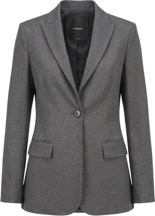 Pinko New Signum Blazer - Dames - Blazers - Grijs - 2XL - Wol - Jassen
