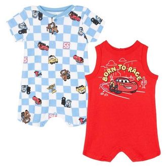 Disney Cars One Piece Romper Set in Cars Red Blue at Nordstrom, Size Newborn