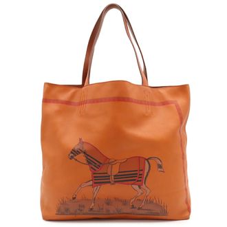 Herm&egrave;s Brown Multi-Color Shoulder Bag Tote Bag (Pre-Owned)
