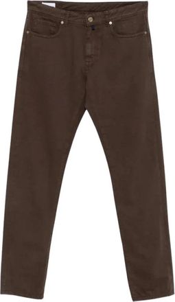 Incotex Broek met vijf zakken - Heren - Chinos - Bruin - W36 - Katoen - Broeken