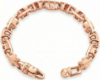 Pompeii3 Mens 14k Gold (46gram) or Platinum (86gram) 7.5mm Link Bracelet 8.5