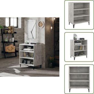 vidaXL The Living Store Credenza Grigio Cemento 57x35x70 cm in Legno Multistrato - Credenza grigia