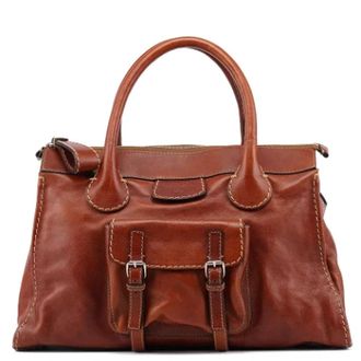 Chlo&eacute; Tweedehands leren handtassen - Dames - Vintage Handtas - Bruin - ONE Size - Leer - Vintage