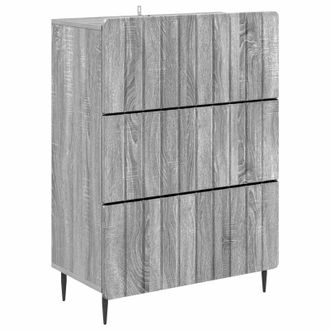 vidaXL Cajonera 66 X 34,5 X 92 Cm Madera De Ingenier&iacute;a Gris Sonoma Vidaxl