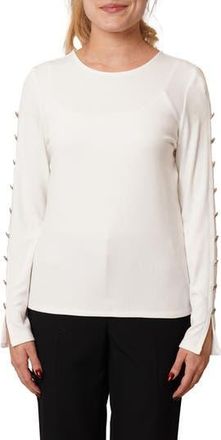Cyrus Keyhole Long Sleeve Top in Bone at Nordstrom Rack, Size X-Large