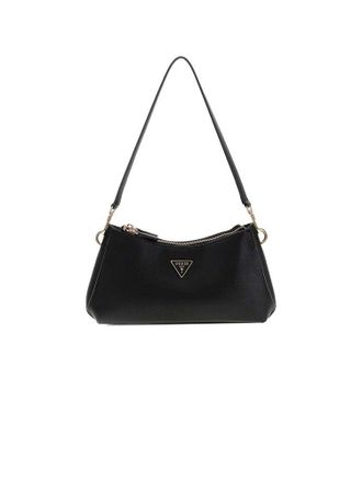 Guess Textured Polyurethane Shoulder Bag - Black