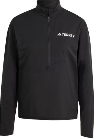 adidas Terrex - Multi Climacool - T-shirt a maniche lunghe nera con zip corta-Nero