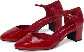 Anne Klein Pearle High Womens Heels Deep Red : 8.5 M, Leather