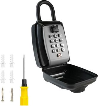 OEM Caja De Seguridad Para Llaves De Gran Capacidad, Impermeable, Para Montaje En Pared Exterior, Con Cerradura De Combinaci&oacute;n De 12 D&iacute;gitos Y Gancho Inte