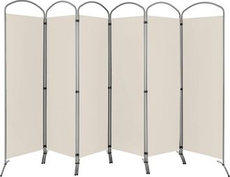 Costway Costway - Biombo Separador Plegable De 6 Paneles, Separador De Habitaci&oacute;n, Pantalla De Tela Independiente, Partici&oacute;n De Habitaci&oacute;n, Partici&oacute;n Port&aacute;til