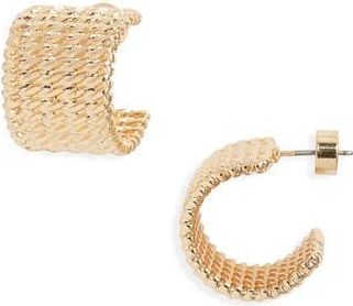 Nordstrom Twisted Wide Hoop Earrings in Gold at Nordstrom Rack