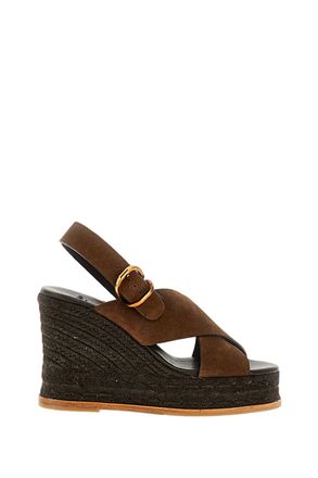 Castaner Brown Bettina Suede Wedge Sandals