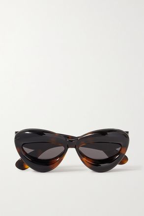 Loewe Occhiali Da Sole In Acetato Tartarugato Con Montatura Cat-eye Inflated - Marrone