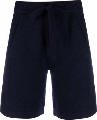 P.A.R.O.S.H. Blauwe Kasjmier Elegante Shorts - Dames - Korte Broeken - Blauw - L - Kasjmier - Korte Broeken