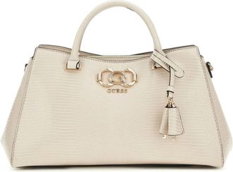 Guess Anadela 3 Vakken Satchel Tas Taupe - Dames - Handtassen - Bruin - ONE Size - Tassen