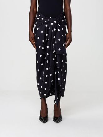 Sportmax Polka Dot Satin Midi Skirt