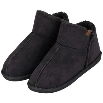 Apollo Hausschuh APOLLO LADIES HOME BOOTS SUEDE, Damen, Gr. 39/40, grau (dunkelgrau), Obermaterial: 100% Polyester. Futter: 100% Polyester. Laufsohle: 100% G