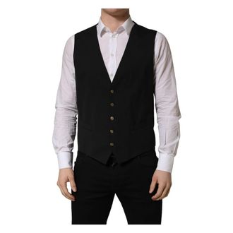 Dolce & Gabbana Suit Vests, male, Black, Size: XS Vest