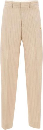 Amiri Striped Tailored Pant - Heren - Nette broeken - Beige - S - Linnen - Broeken