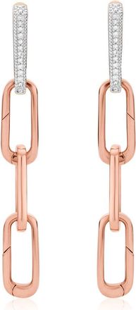 Monica Vinader Rose Gold Alta Capture Cocktail Diamond Earrings Diamond