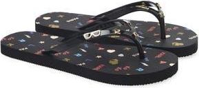 Karl Lagerfeld Zaid Flip Flop Sandal in Black Multi at Nordstrom Rack, Size 10