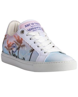 Zadig&Voltaire La Flash Palm Tree Leather Sneaker