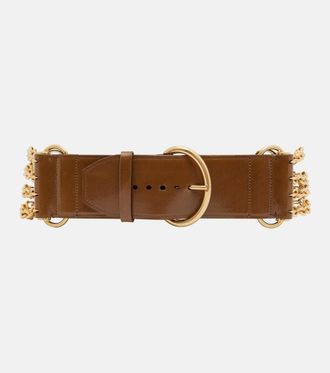 Chlo&eacute; Chloe Camera Chain leather belt