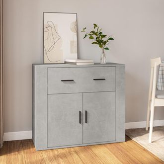 Berkfield Home Sideboard Concrete Grey 80x33x70 cm Engineered Wood | Size: 80 x 33 x 70 cm
