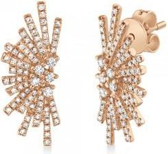Allurez Diamond Abstract Statement Earrings 14k Rose Gold (0.39ct)
