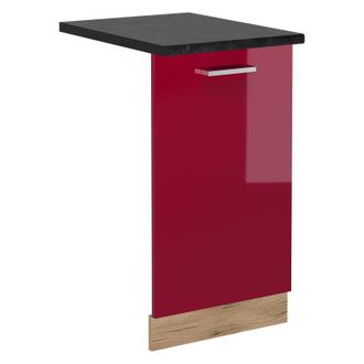 Vicco Coperchio per lavastoviglie R-Line, Rosso bordeaux lucido, 45 cm, pl Antracite Vicco