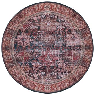 Safavieh Alfombra pelo de poli&eacute;ster rojo / verde 183 x 183 cm