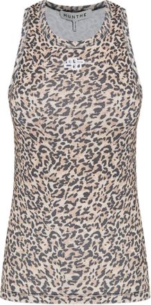 Munthe leopard-print sleeveless top - Neutrals