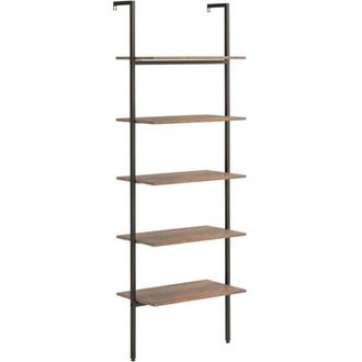 vidaXL Vidaxl - Scaffale Pendente 5 Livelli Marrone Scuro e Nero 64x35x185 cm