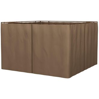 OUTSUNNY Laterales para carpa 302x205 cm marr&oacute;n