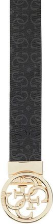 Guess Womens Belt Black-Light Blue Polyester Accessories - Black/light
