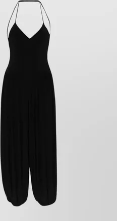 Norma Kamali ankle length halterneck wide leg trousers