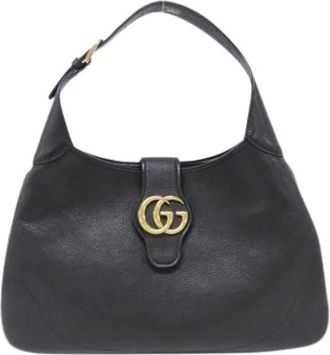 Gucci Pre-owned Vintage Schoudertas - Dames - Vintage Schoudertas - Zwart - ONE Size - Leer - Vintage