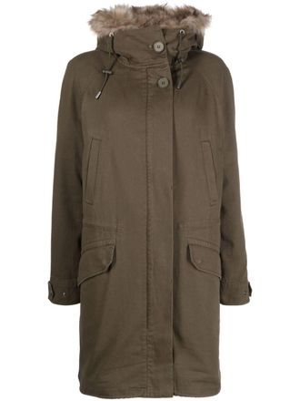 Yves Salomon Parka con cappuccio - Verde