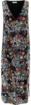 Rodebjer Black Crepe Sequinned Shift Dress Size L