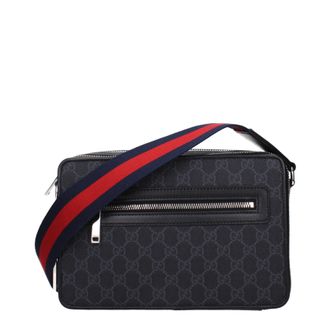 Gucci Herrens Umh&auml;ngetaschen aus schwarzem Stoff