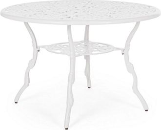 BIZZOTTO Nostalgischer Gartentisch Victoria &oslash; 110 cm - Weiss