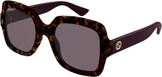 Gucci Sunglasses, unisex, Brown, Size: 54 MM Square Sunglasses