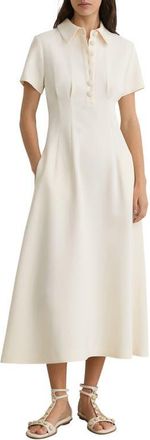 Reiss Mari Pleated Shirtdress in Cream at Nordstrom, Size 10 Us