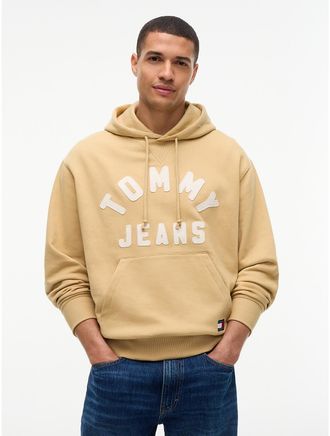 Tommy Hilfiger Mens Tommy Jeans Tommy Arch Logo Hoodie - Sandy Beige - XXL